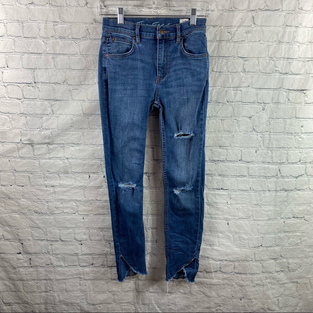 FREE PEOPLE Sunny Ripped Crop Skinny Jeans - Picture 2 of 10